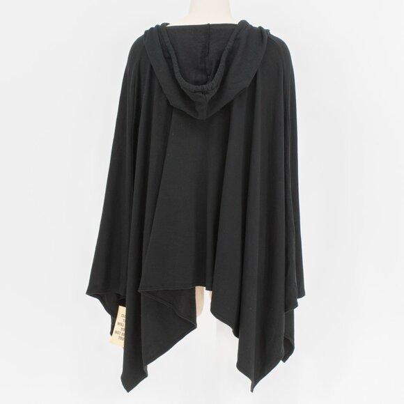 TART Black Hooded Poncho Sweatshirt — NWT — One Size - Picture 2 of 5